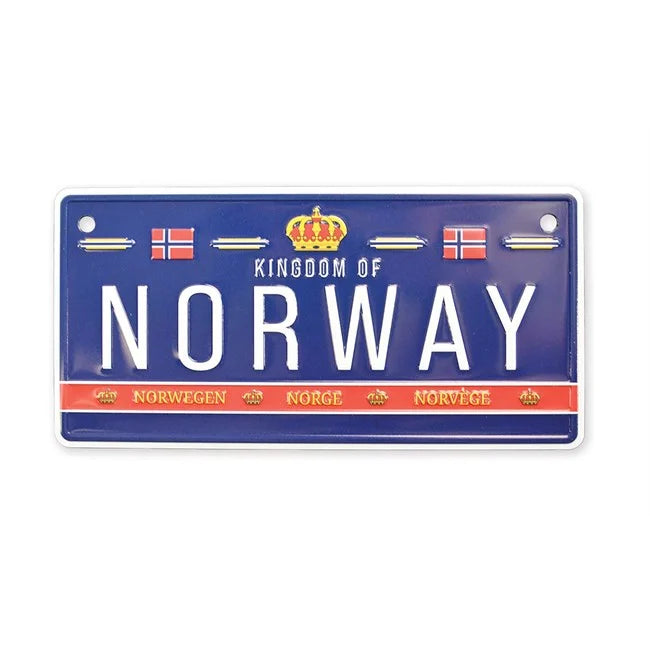 Bilskilt, Kingdom of Norway, 15x7, preget