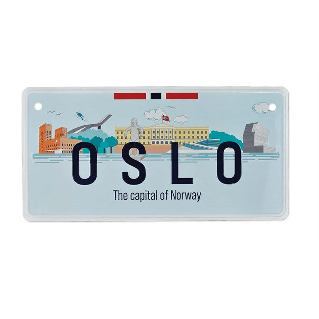 Bilskilt, Oslo skyline, 15x7, preget