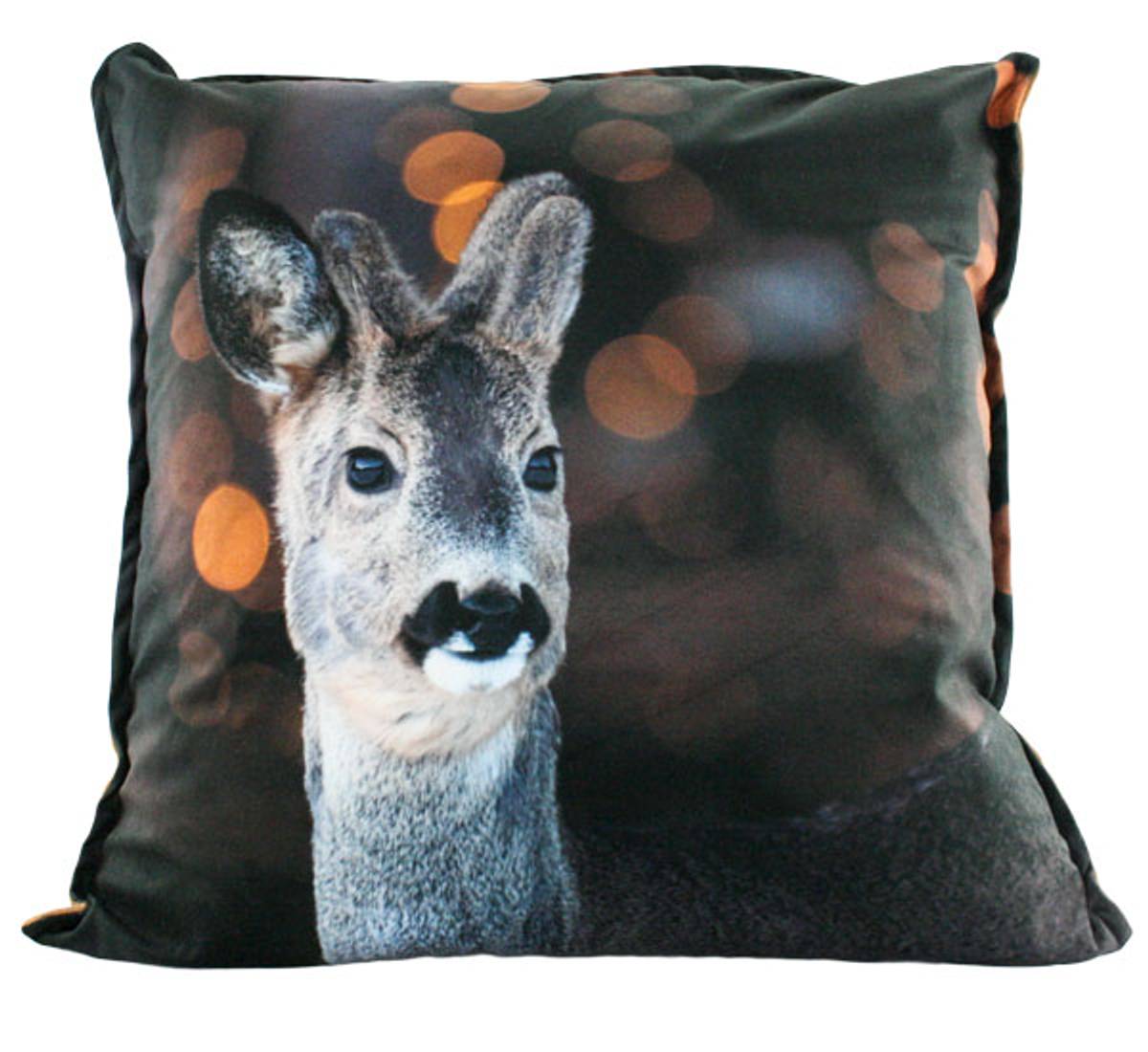Look at Nature Velour Cushion, Deer