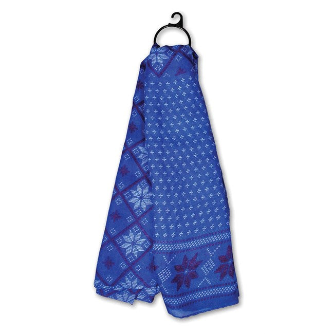 Women's scarf, Snowflake, Blue