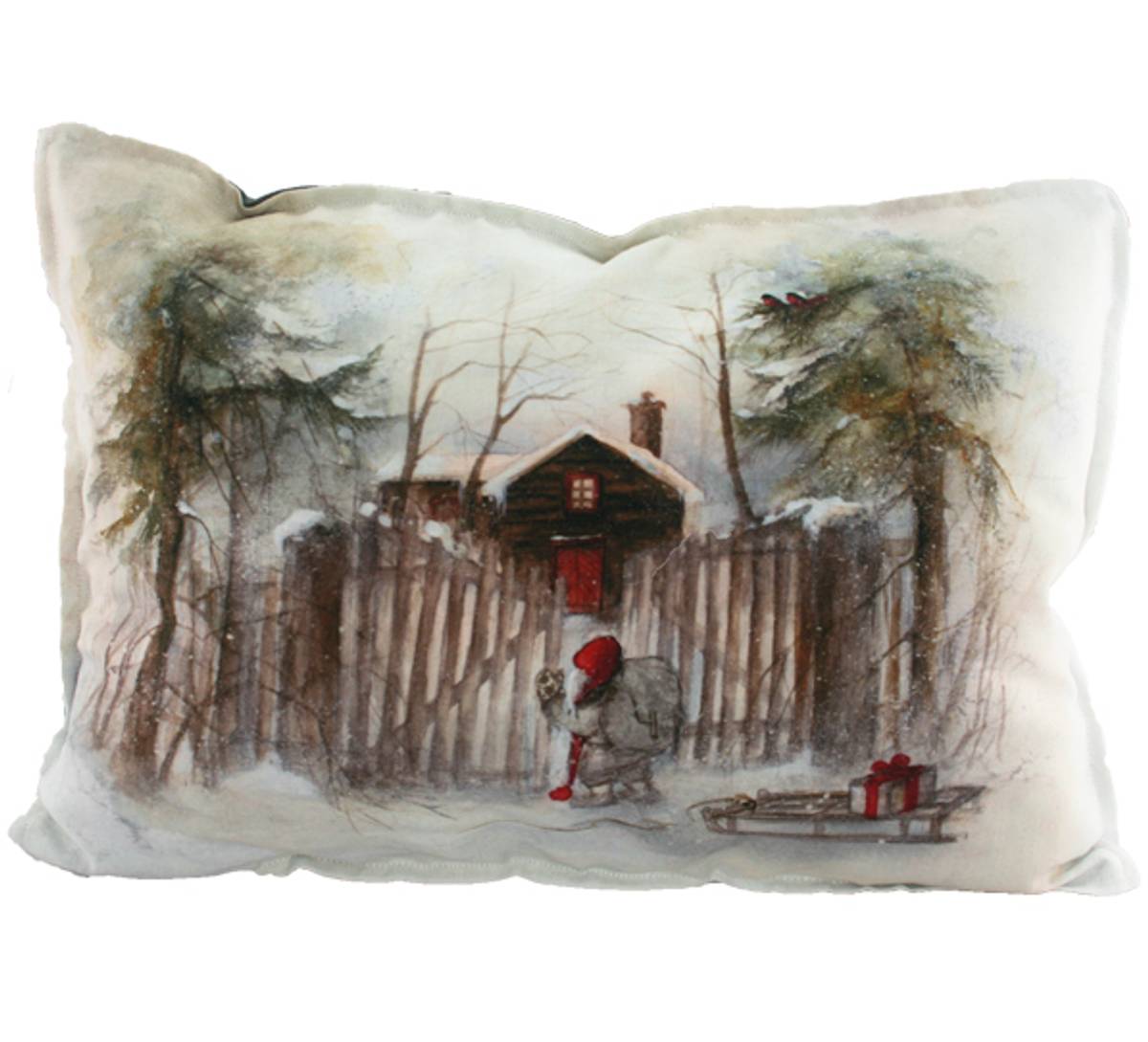 Santa Claus, Decorative cushion, Santa at the gate