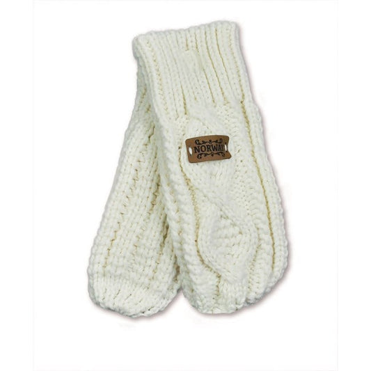 Hanna mittens, white
