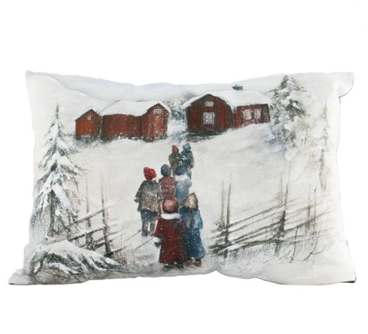Dekokissen, Bauernhofbesuch, Winterkinder