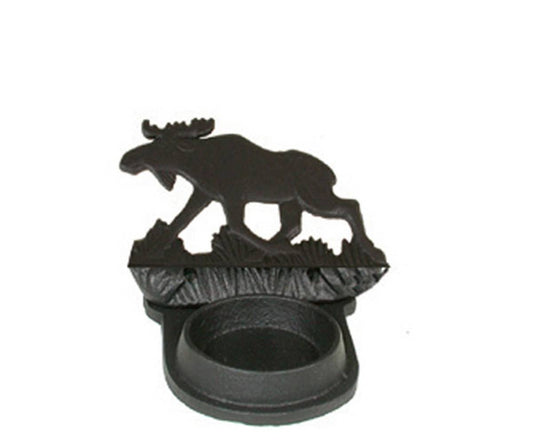 Teelichthalter mit Elchmotiv, Gusseisen