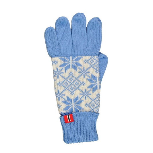 Mittens, snowflakes, light blue/white