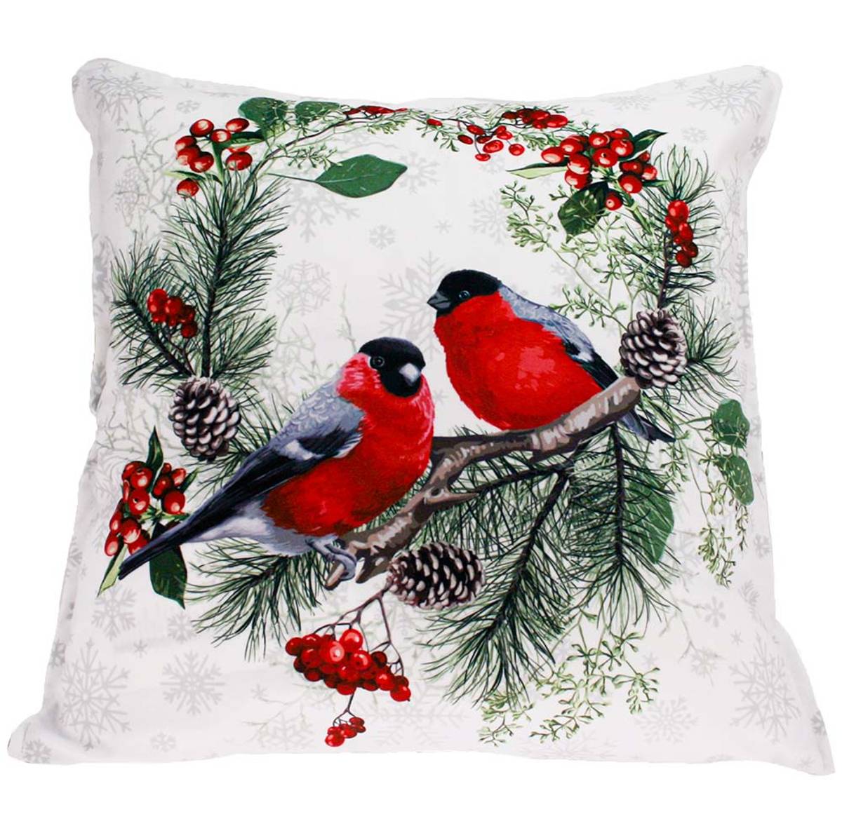 Velour cushion, Dompap and wreath
