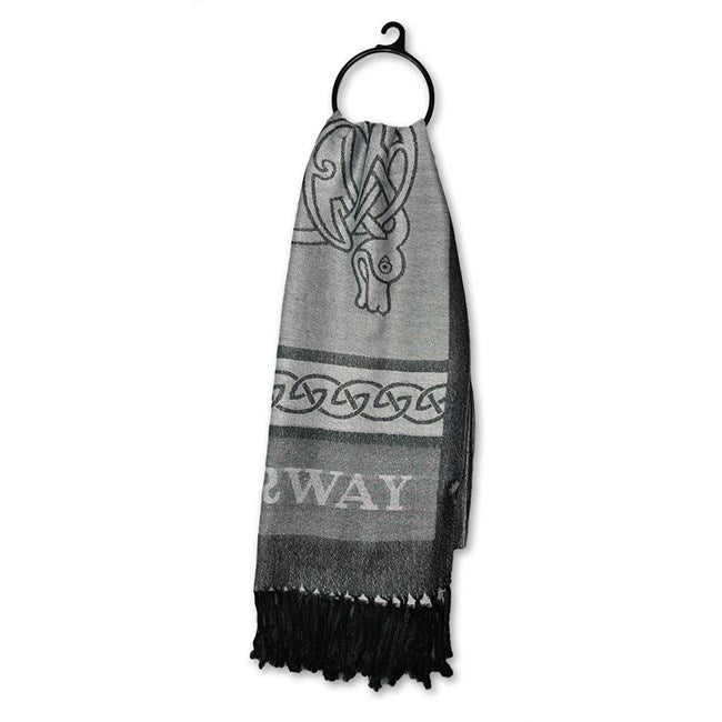 Woven scarf, Viking, Black