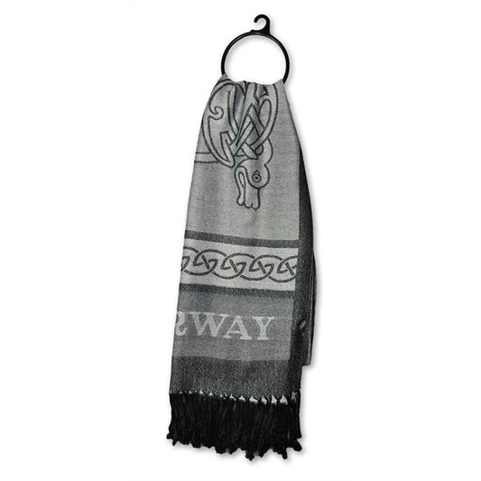 Woven scarf, Viking, Black