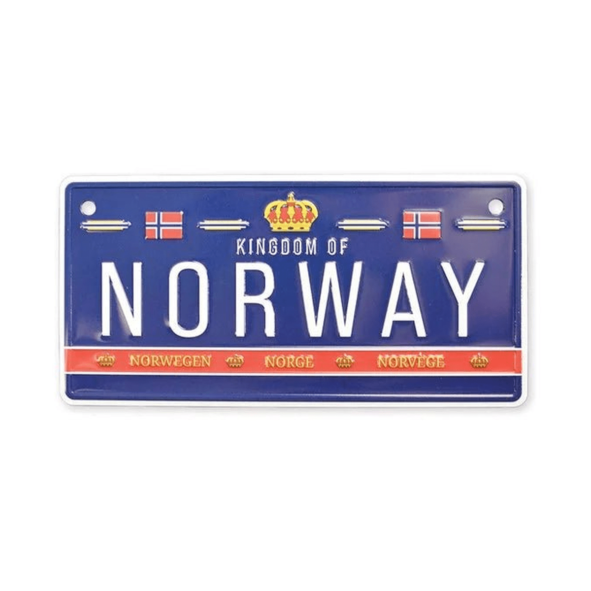 Bilskilt, Kingdom of Norway, 15x7, preget - NorwegianShop24