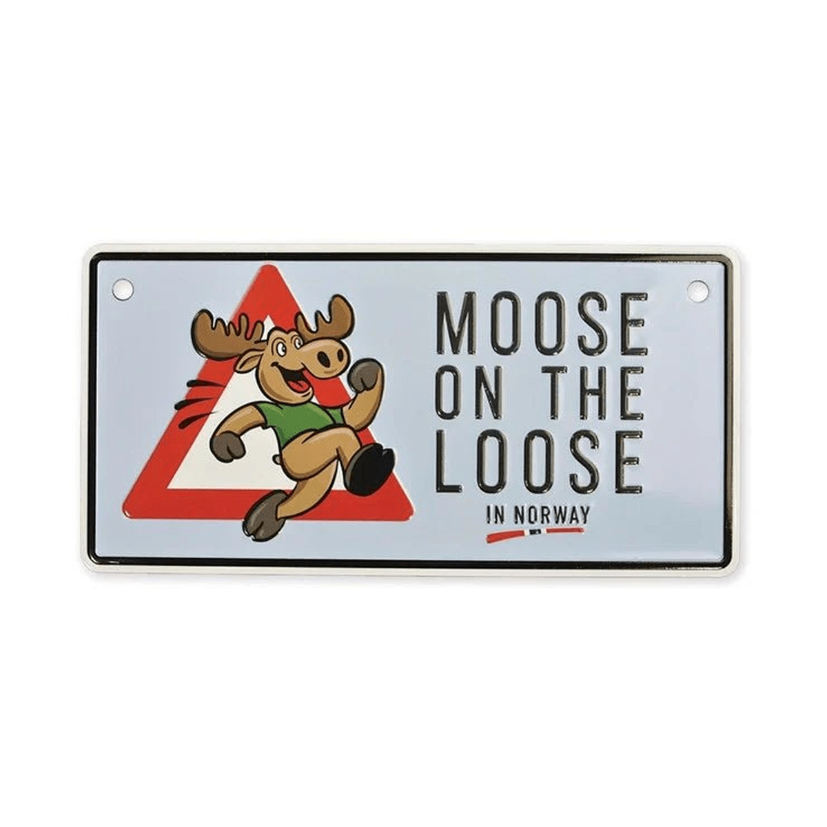 Bilskilt, Moose on the loose, 15x7, preget - NorwegianShop24