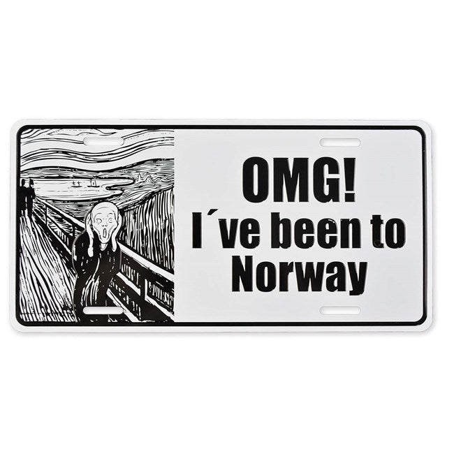 Bilskilt, OMG I've been to Norway, 30x15, preget - NorwegianShop24