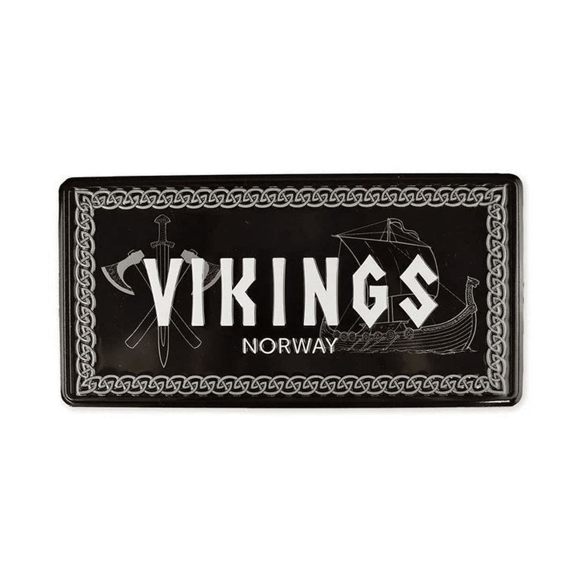 Bilskilt, Vikingsymboler, 15x7, preget - NorwegianShop24