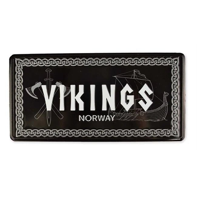 Bilskilt, Vikingsymboler, 15x7, preget - NorwegianShop24