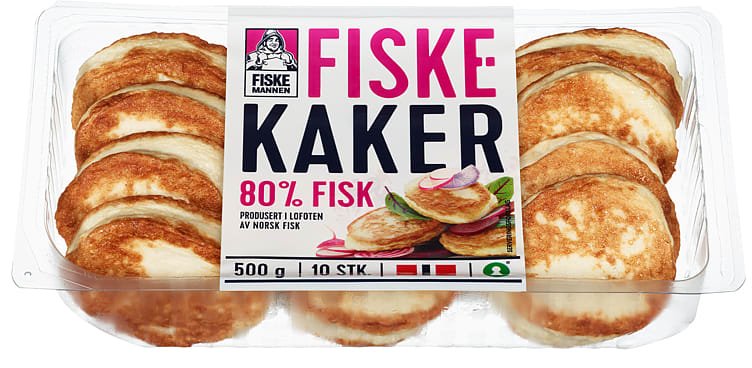 Fiskekaker 80% 500g Fiskemannen - NorwegianShop24
