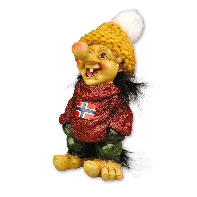 Genser Geir m/Lue, Stor, Dyp Rød - NorwegianShop24