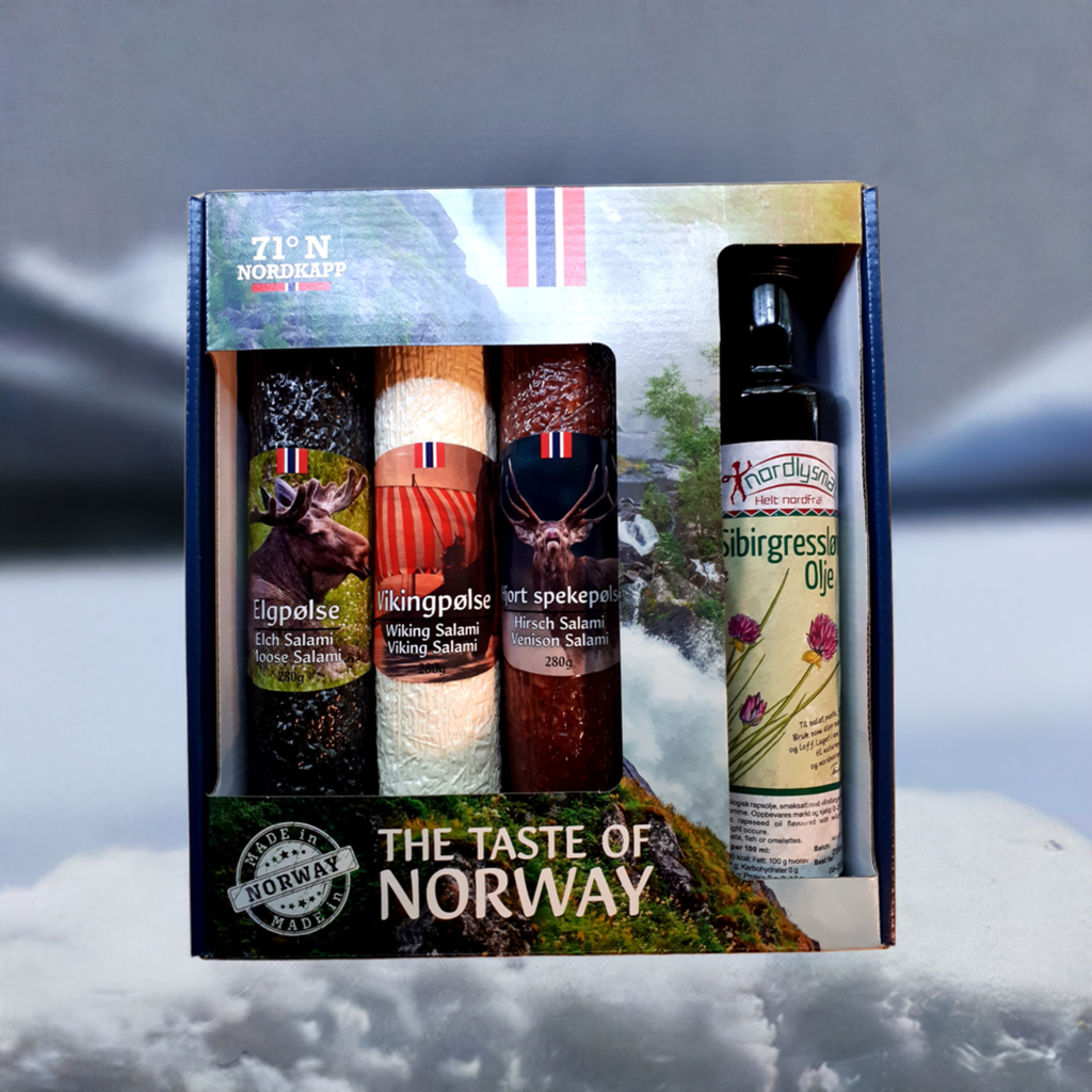 Gift set with Norwegian specialties/Siberian chive oil