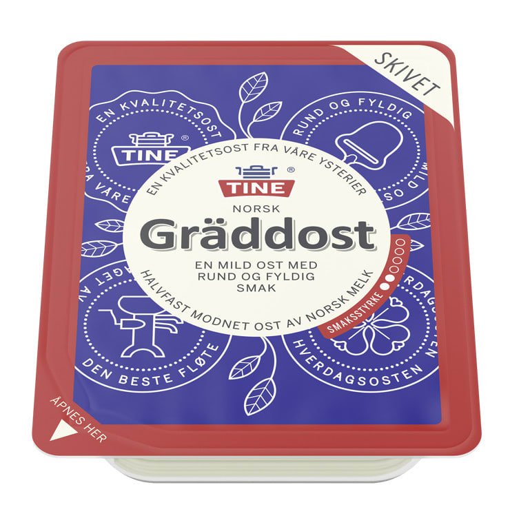 Gräddost Skivet 100g Tine - NorwegianShop24