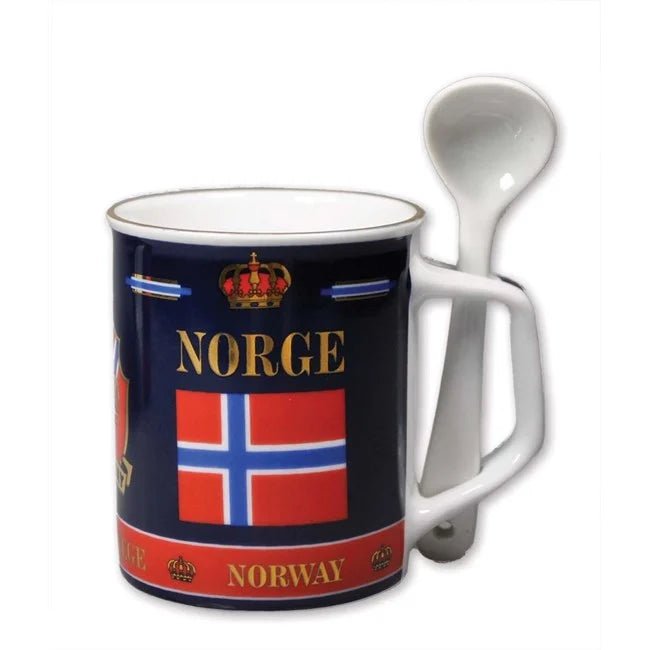 Krus med skje, Flagg, lite - NorwegianShop24