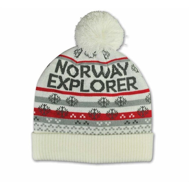Lue, Norway Explorer, Hvit/Grå - NorwegianShop24