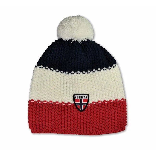 Lue, Perlestrikk, Flaggfarger - NorwegianShop24