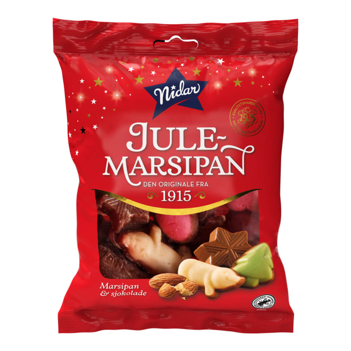Nidar Julemarsipan Marsipan & Sjoko 193 g – norsk julegodteri med marsipan og sjokolade