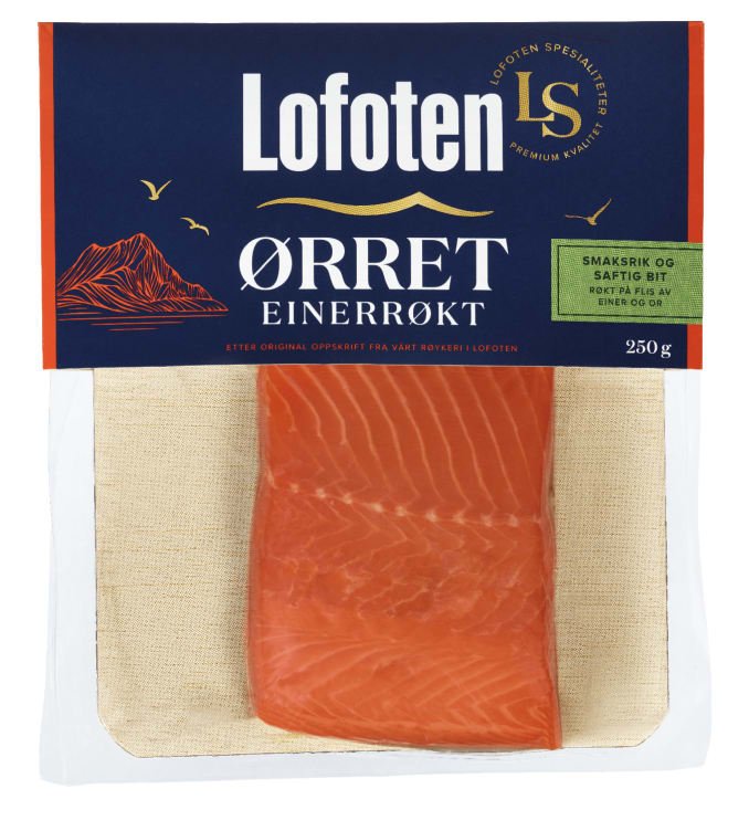 Ørret Einerrøkt Bit 250g Lofoten - NorwegianShop24