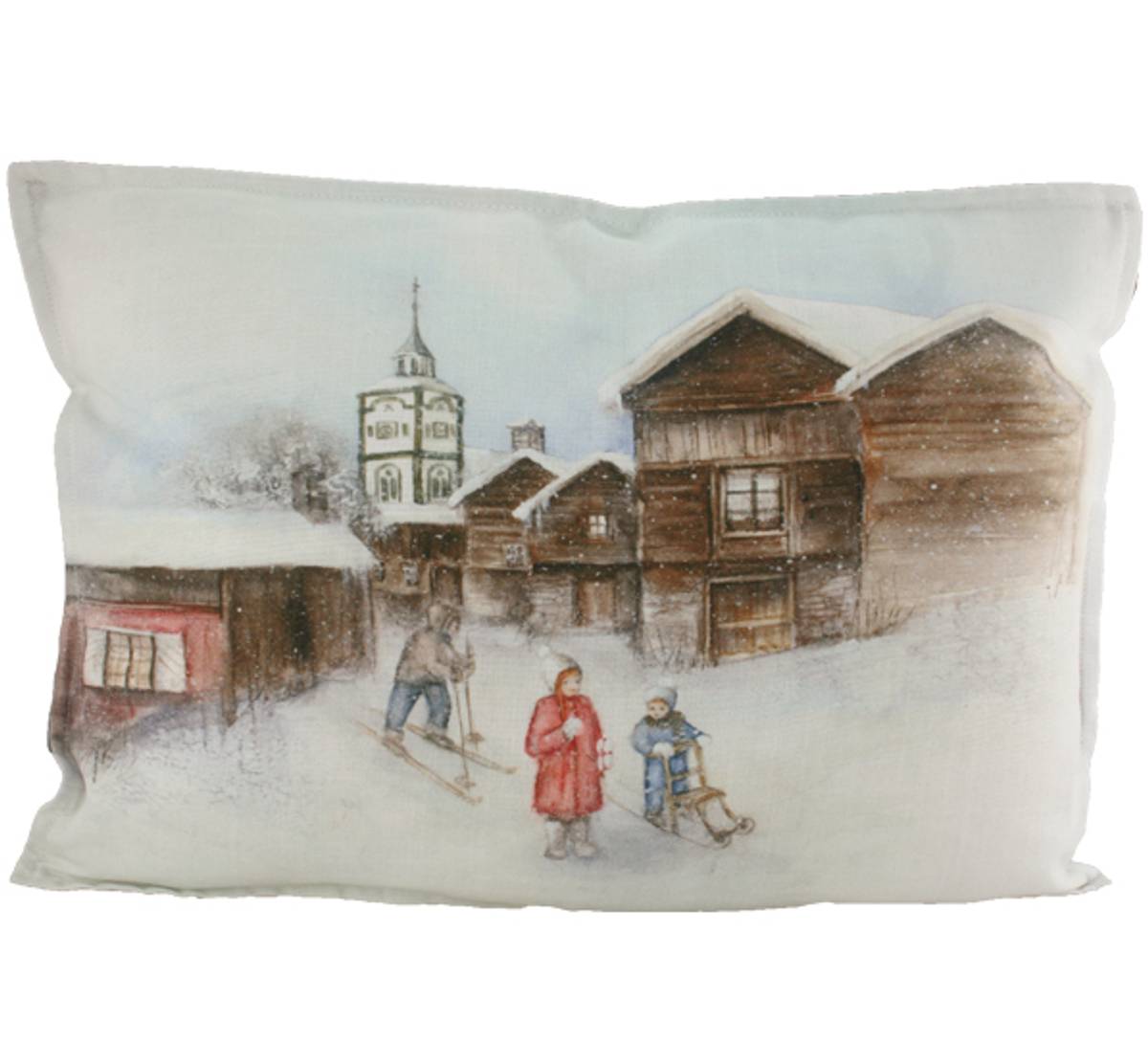 Pyntepute, Barn går på ski, Vinterbarn - NorwegianShop24