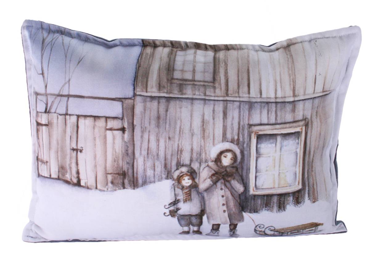 Pyntepute, Barn med kjelke, Vinterbarn - NorwegianShop24