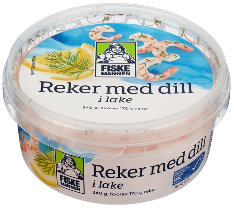 Reker i Lake m/Dill Msc 340g Fiskemannen - NorwegianShop24