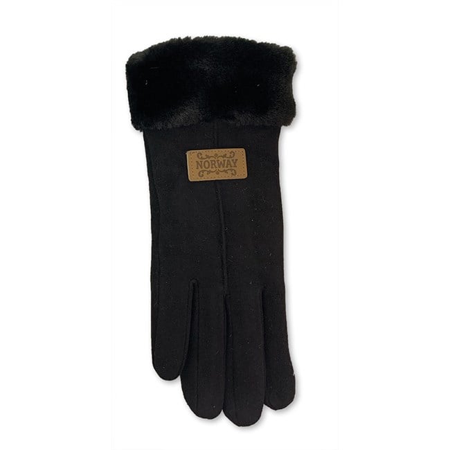 wildleder handschuhe schwarz Damenhandschuhe Wildleder in Schwarz für Stil und Komfort – NorwegianShop24