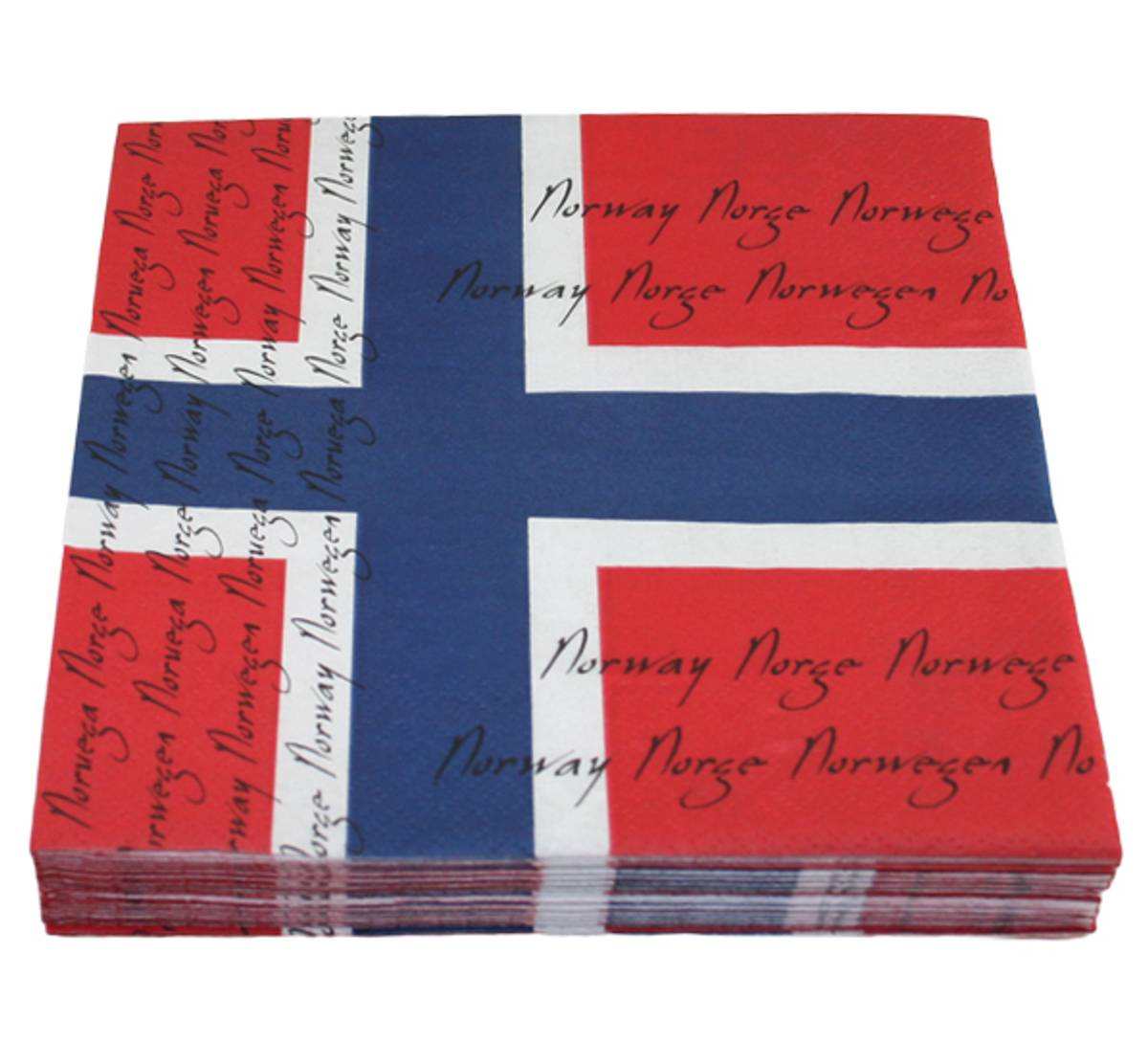 Servietter, flaggdesign - NorwegianShop24