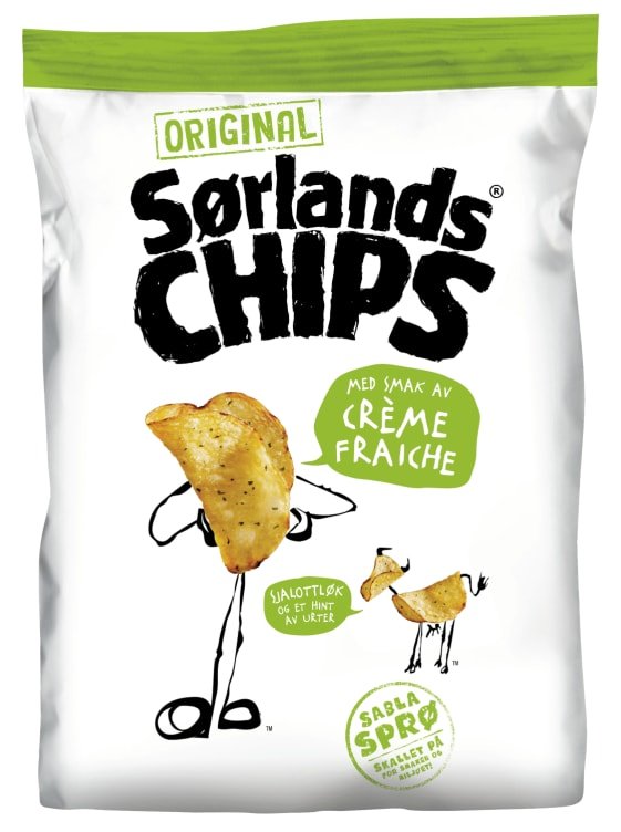 Sørlandschips Creme Fraiche 100g - NorwegianShop24