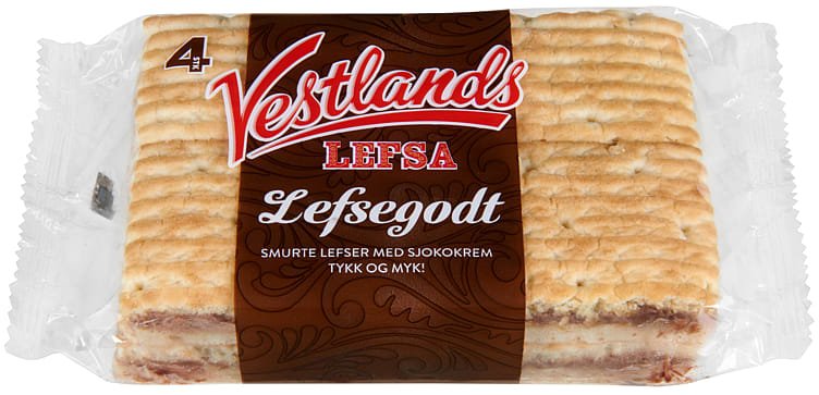 Vestlandslefsa Lefsegodt Sjoko 4pk 230g - NorwegianShop24