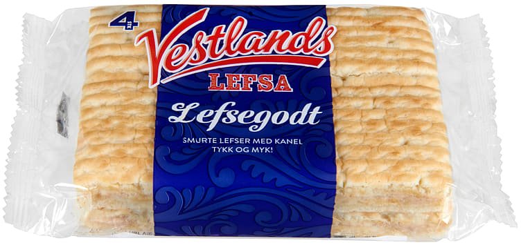 Vestlandslefsa m/Kanel 4pk 230g - NorwegianShop24