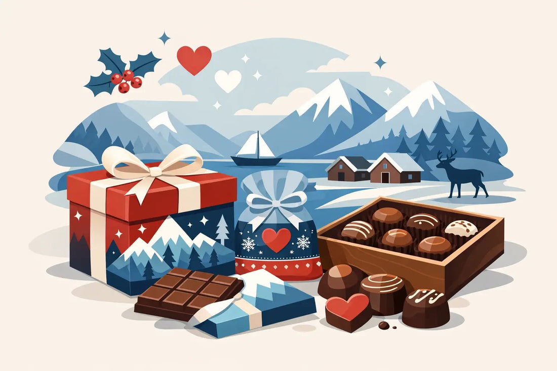 Norwegische Schokolade stilvoll verschenken - NorwegianShop24