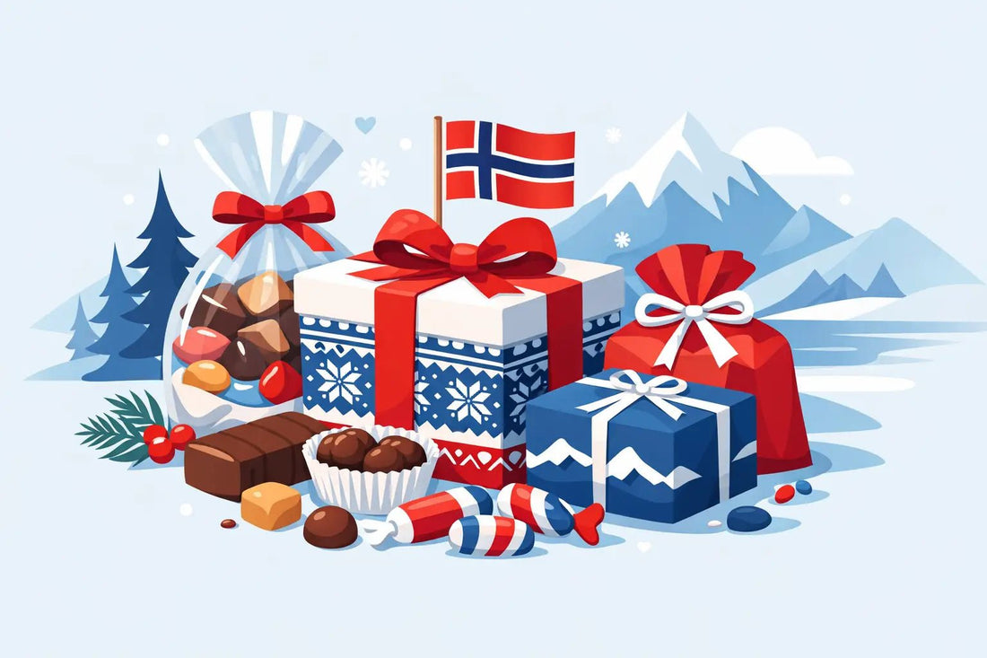 Norwegische Süßigkeiten als Geschenk verpacken - NorwegianShop24