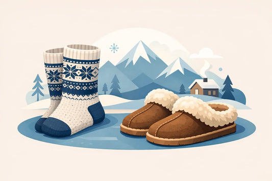 Review: norwegische Wollsocken und Hausschuhe - NorwegianShop24