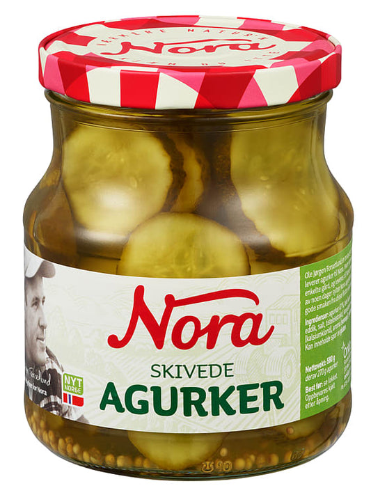 Cucumbers Sliced ​​580g Nora