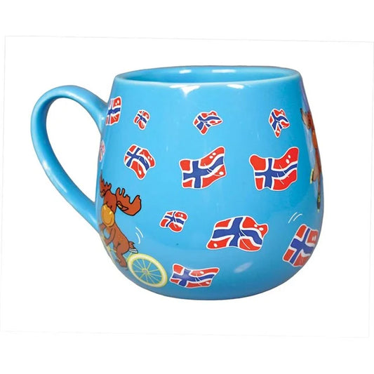 Children's mug, Sports elk, Blue