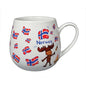 Children's mug, Sports moose, White