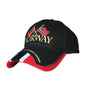 Baseball cap, black with crossed flag