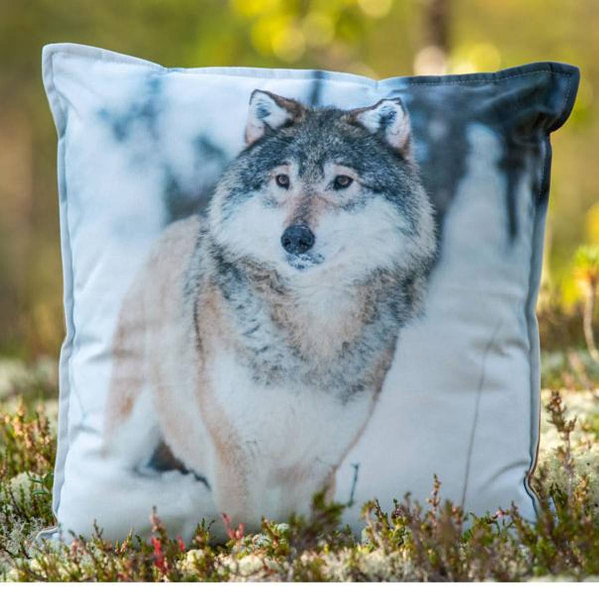 Look at Nature Velourskissen, Wolf