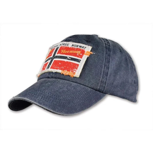 Cap m/slitt flagg i front, Marine