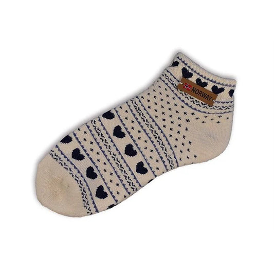 Damensocken, Angora, Beige/Blau