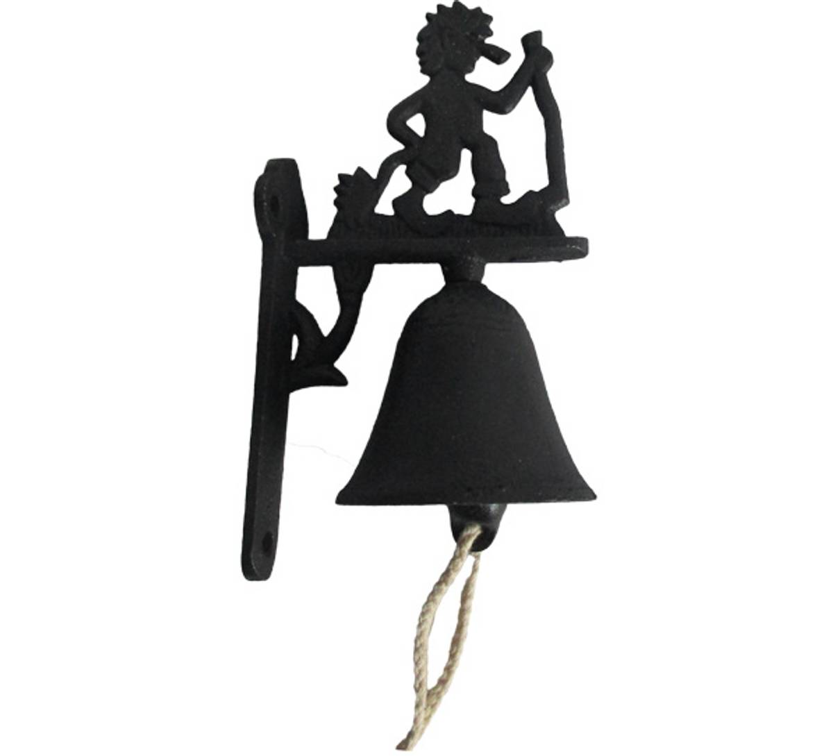 Doorbell with Troll, cast iron