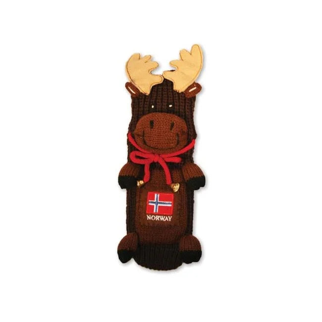 Elk figure sock with Norwegian flag, 23-28