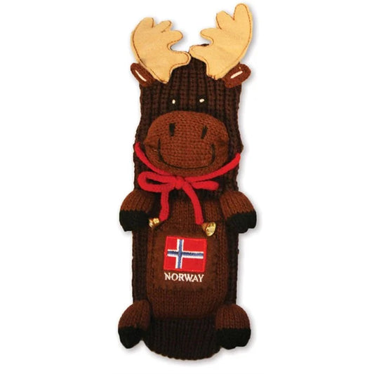 Elk figure sock with Norwegian flag, 29-35