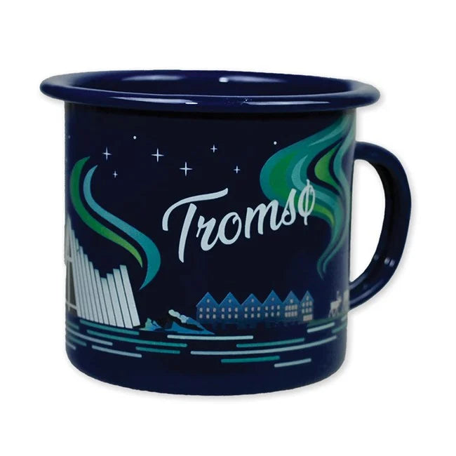 Enamel mug, Tromsø, navy