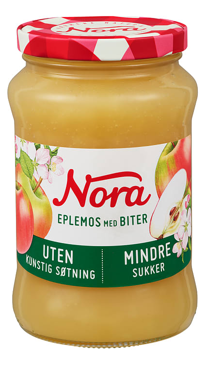 Eplemos Mindre Sukker 525g Nora