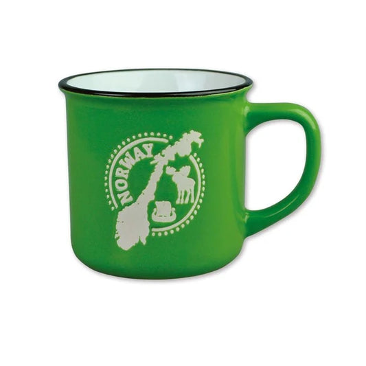 Color mug, Map of Norway, Green